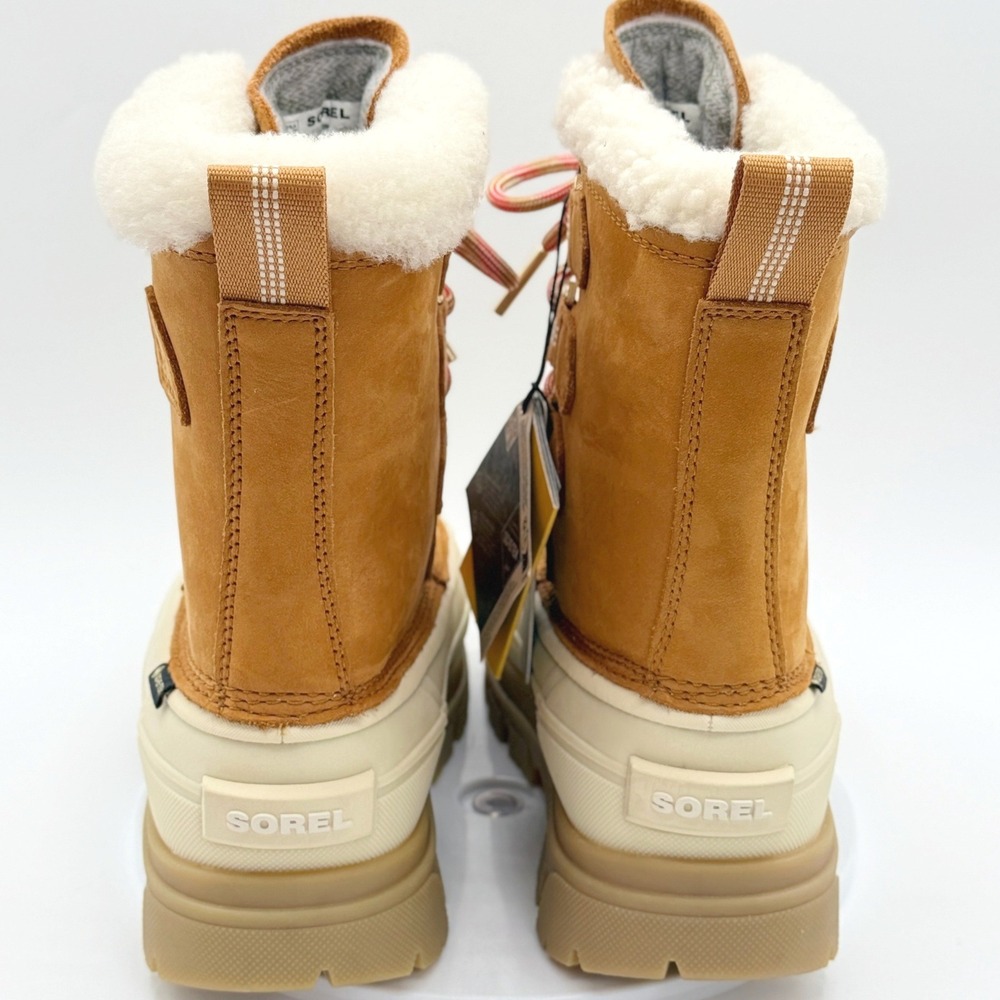 Sorel Caribou Horizon GTX Winter Boots 6.5 Womens Canyon Gold Honey White NEW - Picture 4 of 12